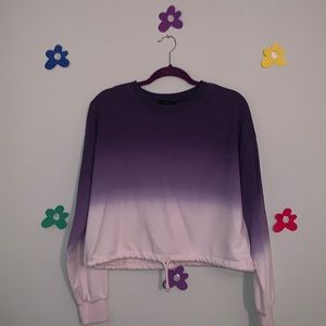 Forever 21 Cropped Ombré Pullover Sweater